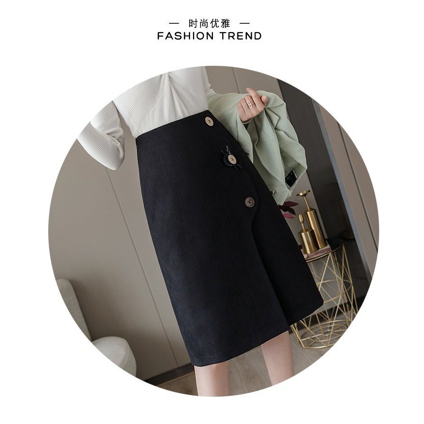 Chân Váy Nữ ❣️𝑭𝒓𝒆𝒆𝒔𝒉𝒊𝒑❣️ CHÂN VÁY CHỮ A 3 NUT VIVI - Hàng thiết kế phom chuẩn đẹp