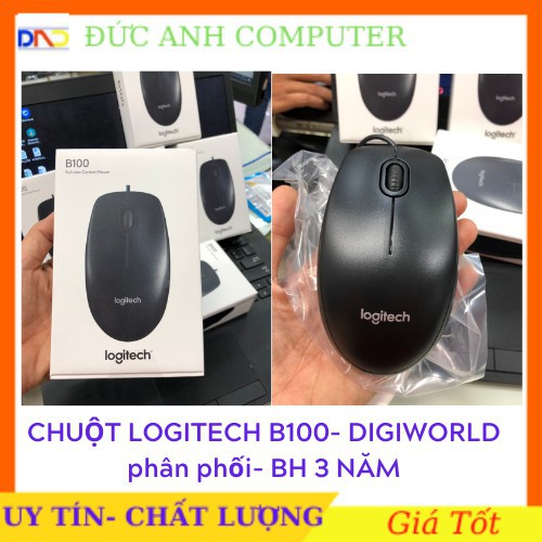 Chuột Máy Tính LOGITECH B100 Chuyên Game / Văn Phòng -Chính Hãng Bảo Thành 36 Tháng- 2