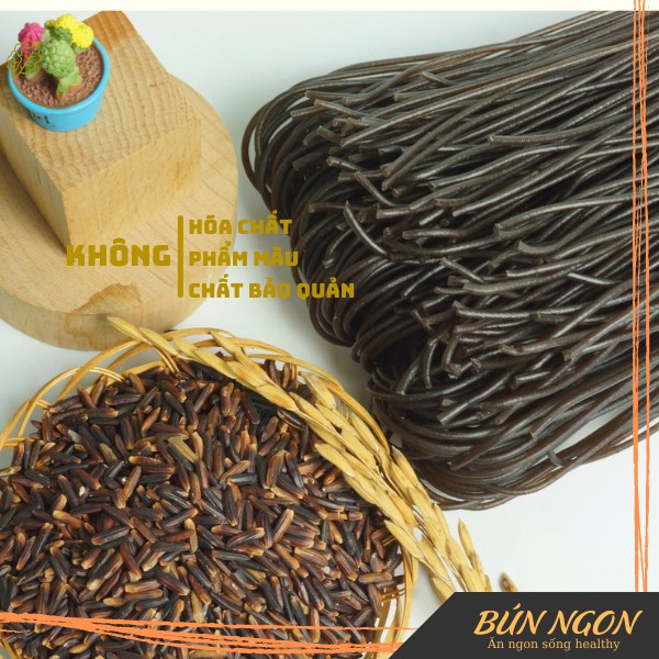 Bún,Bún Gạo Lứt Đen Hoàng Minh Ăn Kiêng Giảm Cân Eatclean Bún Ngon 500g