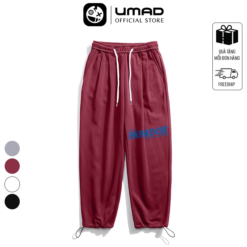 Quần Jogger UMAD Nam Nữ Basic PARADOX Phong Cách Thể Dục Thể Thao Năng Động Cá Tính Unisex