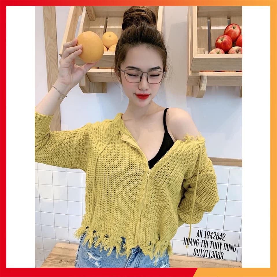 Nhập WAPCK10 giảm 25k đơn từ 150k - áo khoác len kéo khóa có mũ ( Hàng hoot ) thời trang format