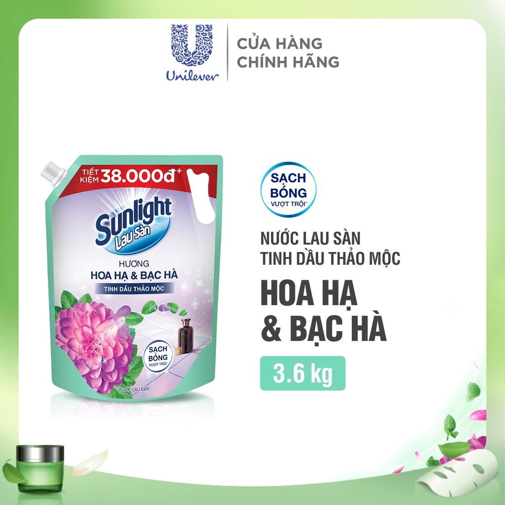 Nước Lau Sàn Sunlight Tinh Dầu Thảo Mộc Túi 3.6 Kg