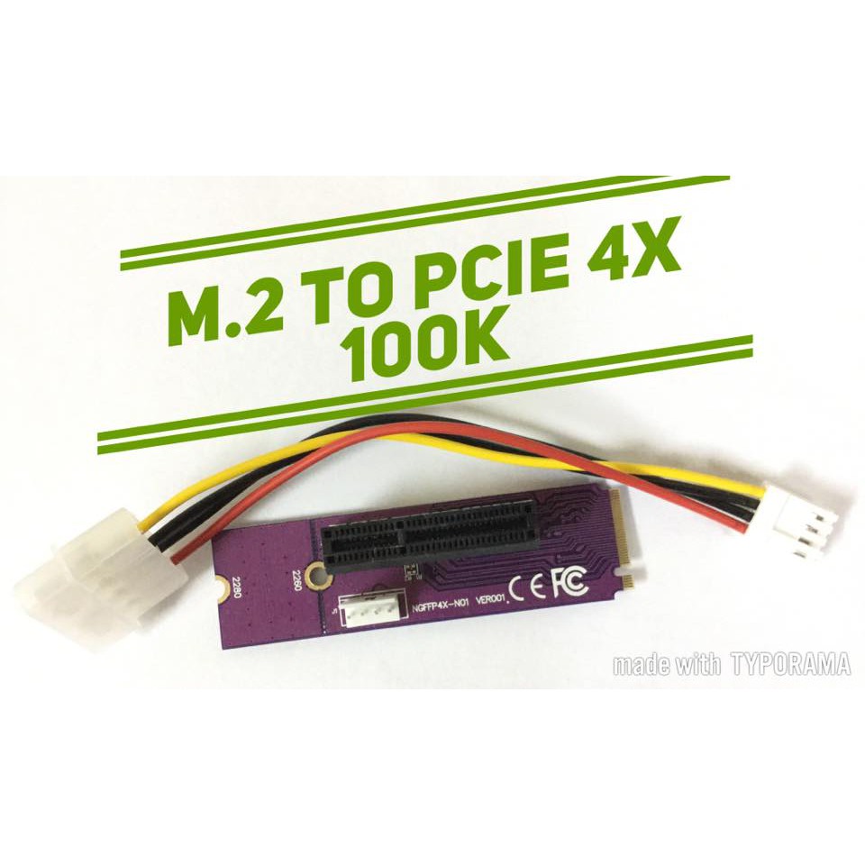 Mạch chuyển đổi M2 sang Pcie 4x