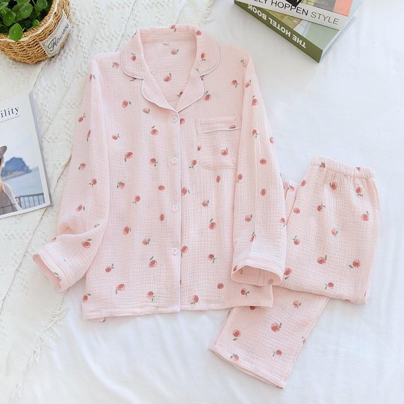 SALE Pijama xô nhật dài tay mềm mát, bộ mặc nhà chất liệu xô nhật siêu mềm