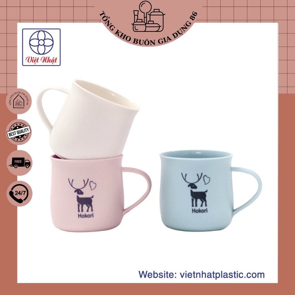 Cốc Hokori 350ml 6369, Cốc Uống Nước Việt Nhật Nhiều Màu Xinh Xắn