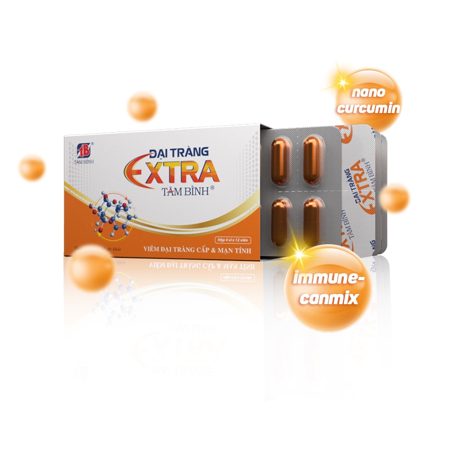 ĐẠI TRÀNG EXTRA TÂM BÌNH – Hỗ trợ giảm các triệu chứng của viêm đại tràng, hội chứng ruột kích thích (48Viên)