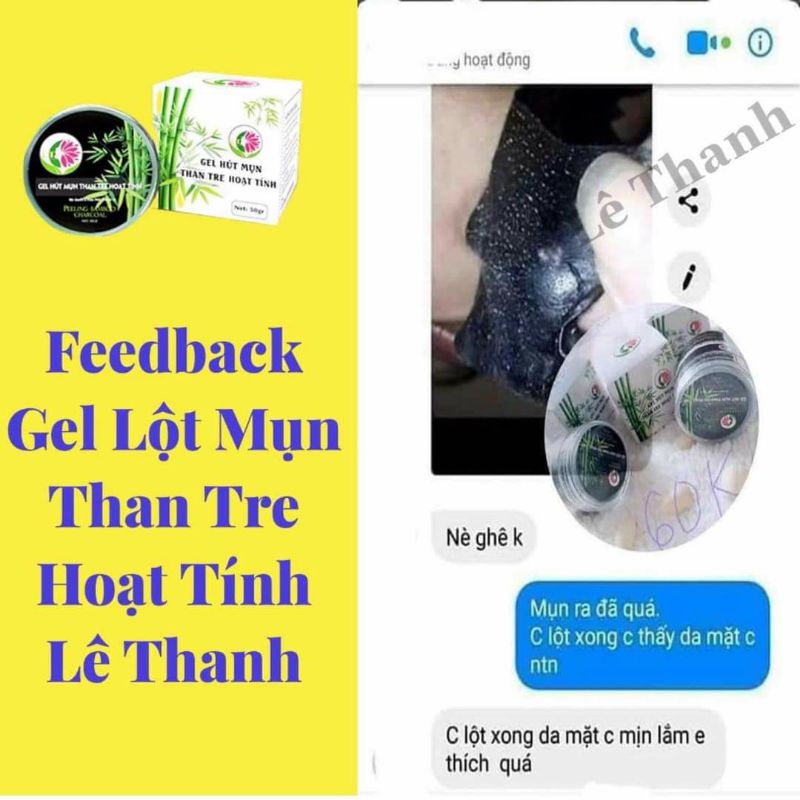 Gel hút mụn than tre hoạt tính Lê Thanh Chính hãng, lột mụn cám, lột mụn đầu đen