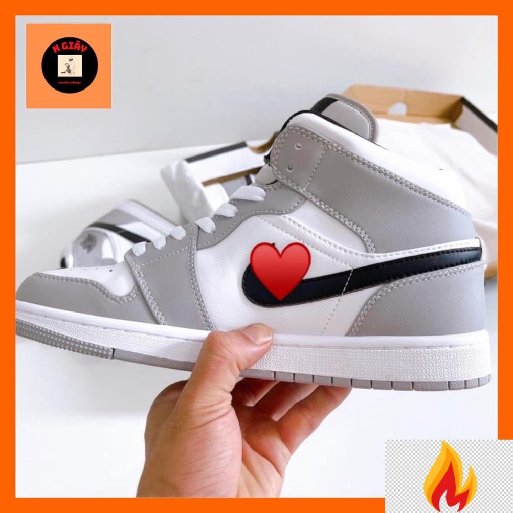 Giày Jordan xám cổ cao, full size -O*dc