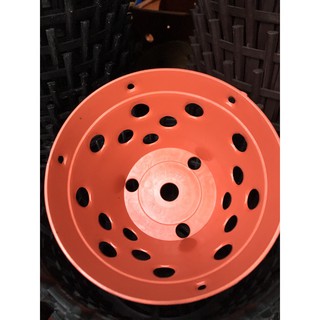 Bộ 10 chậu nhựa giả đất  phi 18 màu cam