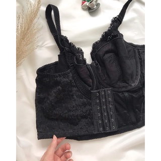 Áo corset đen 2hand(C85)