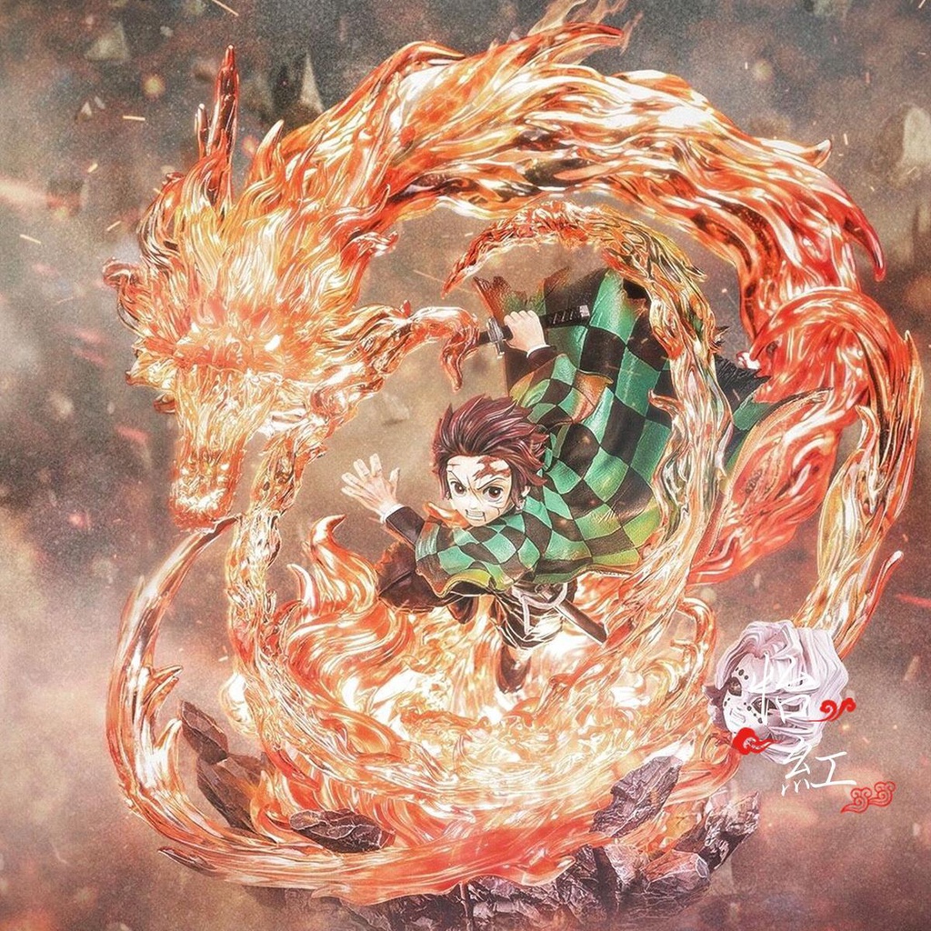Mô Hình Nhân Vật Tanjiro Demon Slayer GK Phiên Bản Giới Hạn Làm Thủ Công Trang Trí Bánh Kem♠