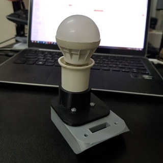 Đèn led E27 dùng pin Dewalt 20v (Đế chuyển pin dùng cho bóng đèn E27 DC)