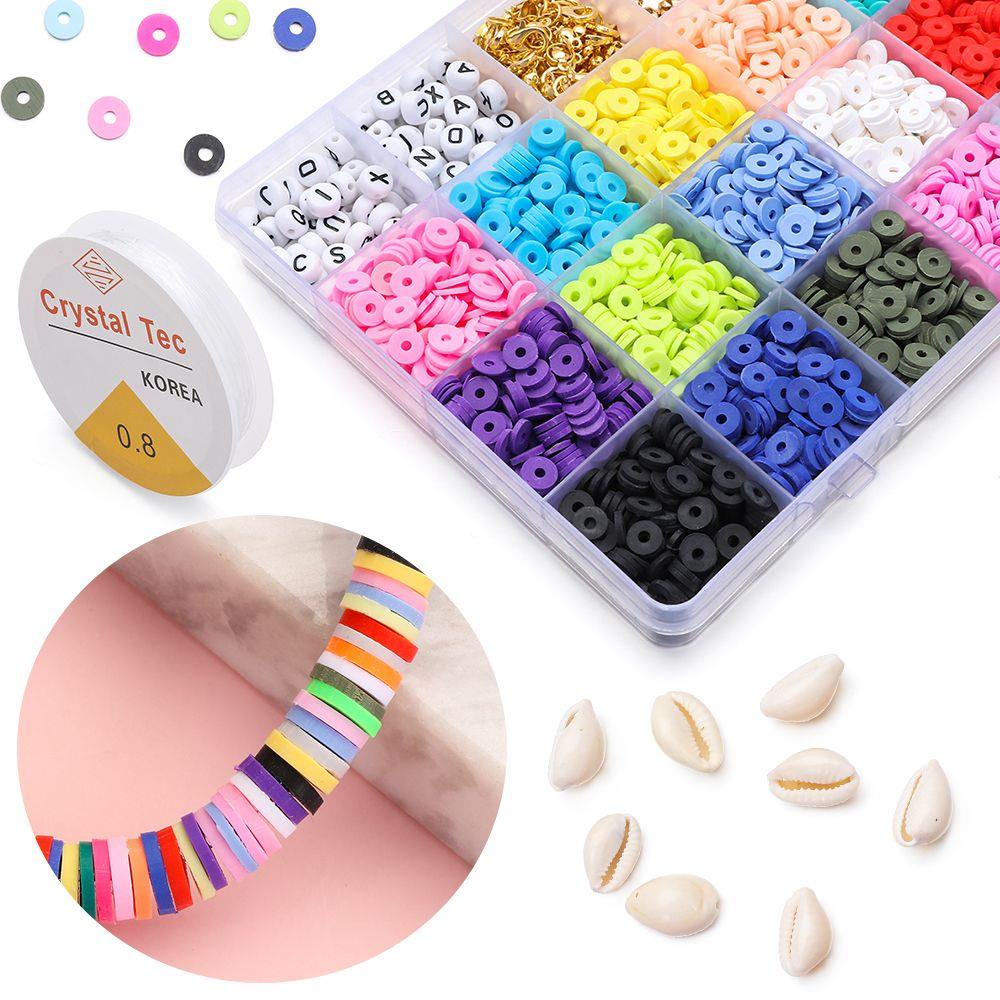 Set 1 / 4800 Hạt Đất Sét Polymer Dùng Làm Trang Sức Thủ Công
