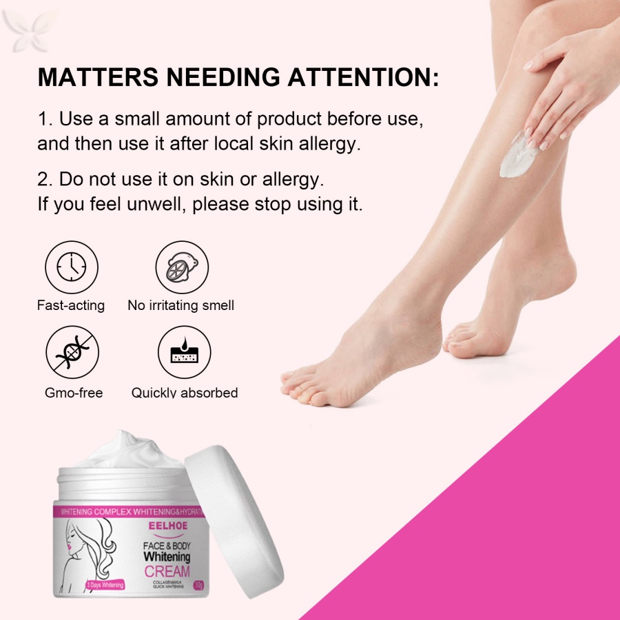 Jmmz Kem Làm Trắng Da Dưới Mắt Cá Chân / Đầu Gối / Vùng Kín Dưỡng Ẩm Làm Sáng Da