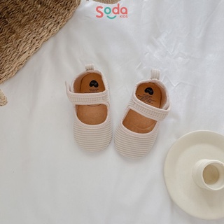 Giày tập đi vân nhung cho bé gái (Ảnh thật)