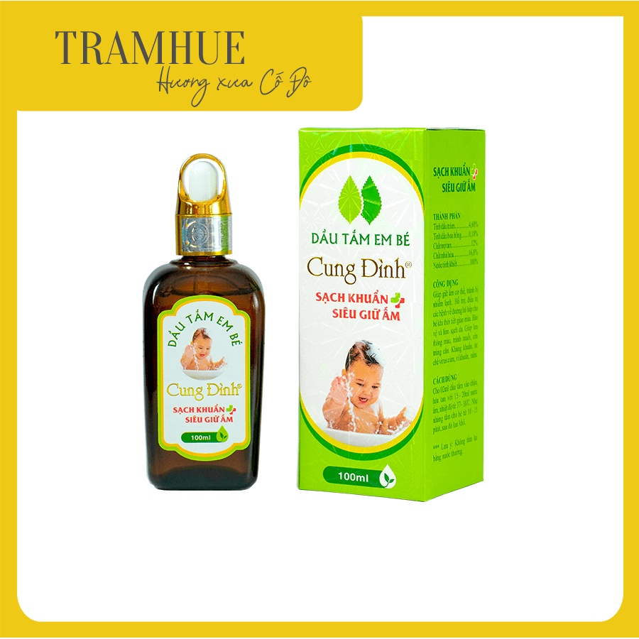 Dầu tắm thảo mộc Cung Đình 100ml | Dưỡng ẩm, giữ ấm, xua đuổi côn trùng
