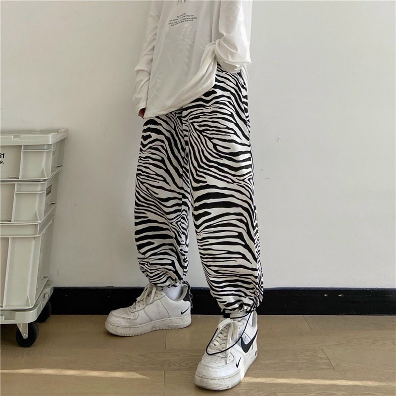 Quần Jogger Loang Màu  Bo Ống Dây Rút Loang Màu Vằn Ngựa Dáng Ulzzang So hot