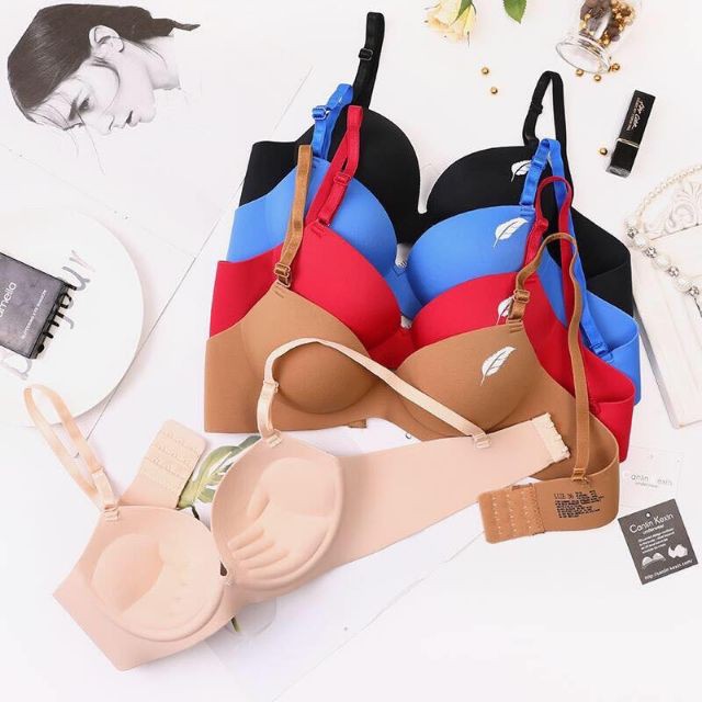 Áo lót su không gọng nâng ngực lông vũ Đệm Dày Xuất Hàn Siêu Siêu Đẹp A01