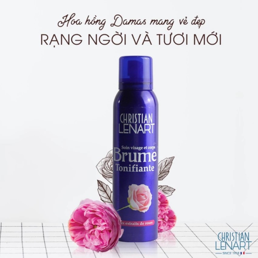 Xịt khoáng dưỡng ẩm cho da chiết xuất hoa hồng Damask Christian Lenart Brume Tonifiante 150ml | BigBuy360 - bigbuy360.vn