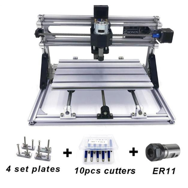 Máy Cắt, Khắc Chuyên Dụng CNC 1610 + 2 mũi phay PCB + ER11 + 4 kẹp phôi + đĩa chương trình + hướng dẫn Chuyên Dụng