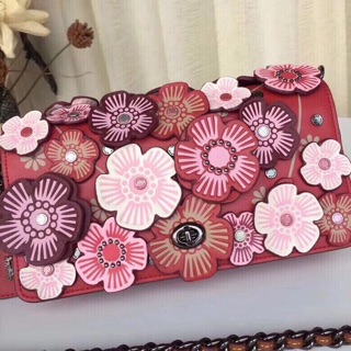 🆘RẺ VÔ ĐỊCH🆘Túi Coach hoa trà mini đỏ hồng