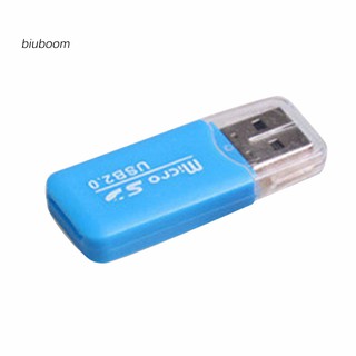 【biuboom.TF】Mini USB 2.0 TF Micro Security Digital Memory Card Reader Adapter for Laptop