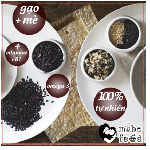 Bánh tráng mè gạo lứt nướng  💥 FREESHIP 💥 Nướng sẵn, hỗ trợ giảm cân - Mabe Food | BigBuy360 - bigbuy360.vn