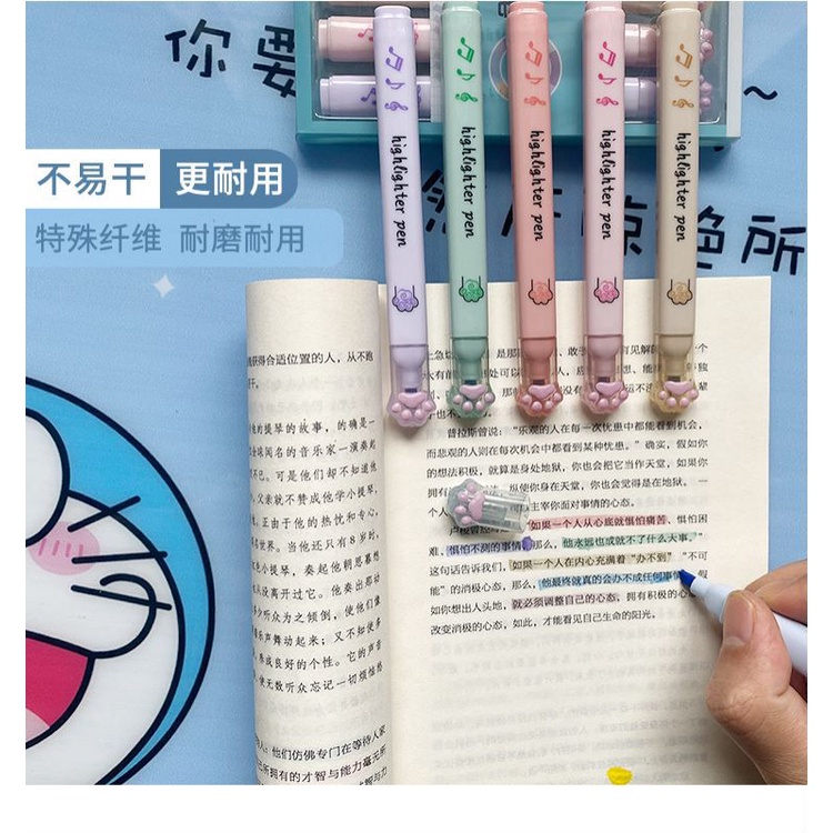 Set 6 Bút Lông Đánh Dấu Màu Sắc Nhẹ Nhàng