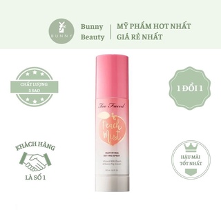 Xịt makeup Too Faced Peach Mist Mattifyng Setting Spray Bunny Beauty hàng đủ bill