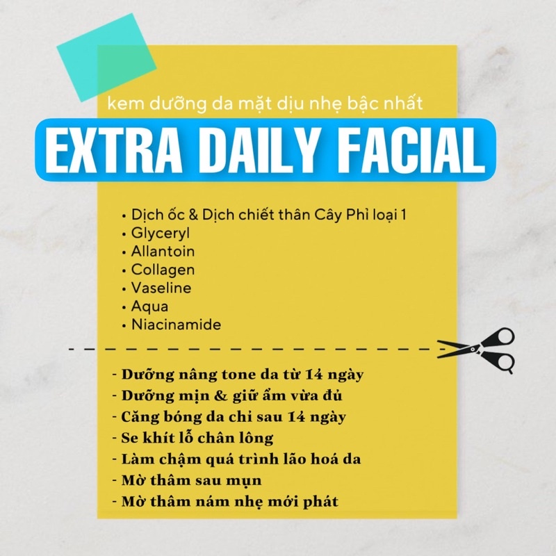 KEM DƯỠNG DA MẶT EXTRA DAILY 2in1