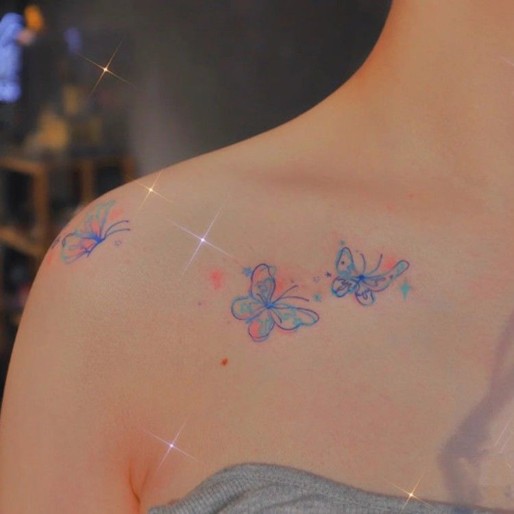 Hình Xăm Dán Bướm Hoạt Hình T08
