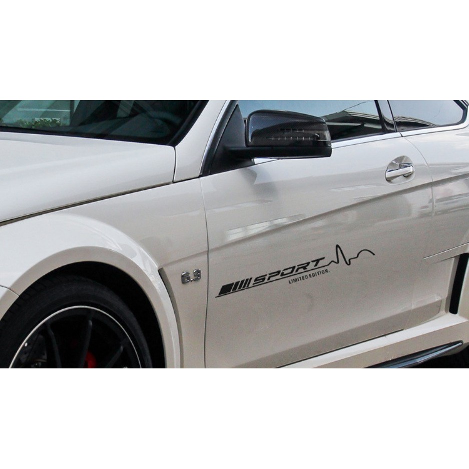 Bộ 2 tem dán cửa xe ô tô phong cách Sport- tem xe ô tô giá rẻ