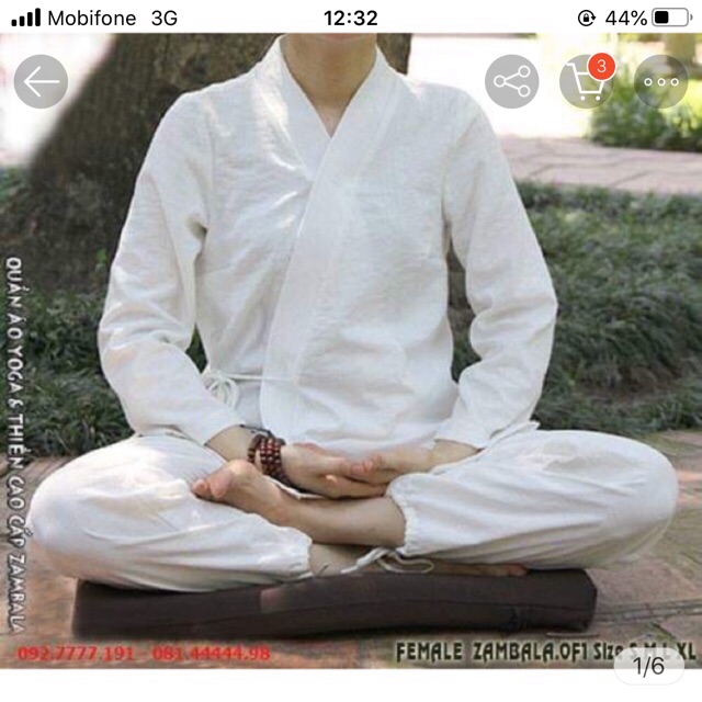 Bộ ngồi thiền trắng