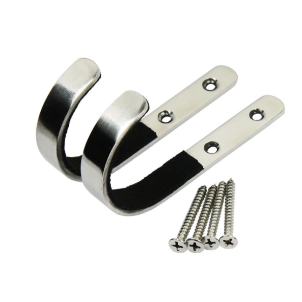 Set 2 Móc Treo Đồ Gắn Tường Bằng Thép Không Gỉ Chống Trầy Xước