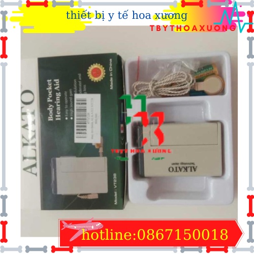 [Hàng Chính Hãng] Máy Trợ Thính Cho Người Già Bỏ Túi Có Dây  ALKATO VT238