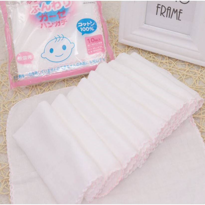 Sét 10 khăn xô sữa cho bé sơ sinh chất liệu cotton siêu mềm