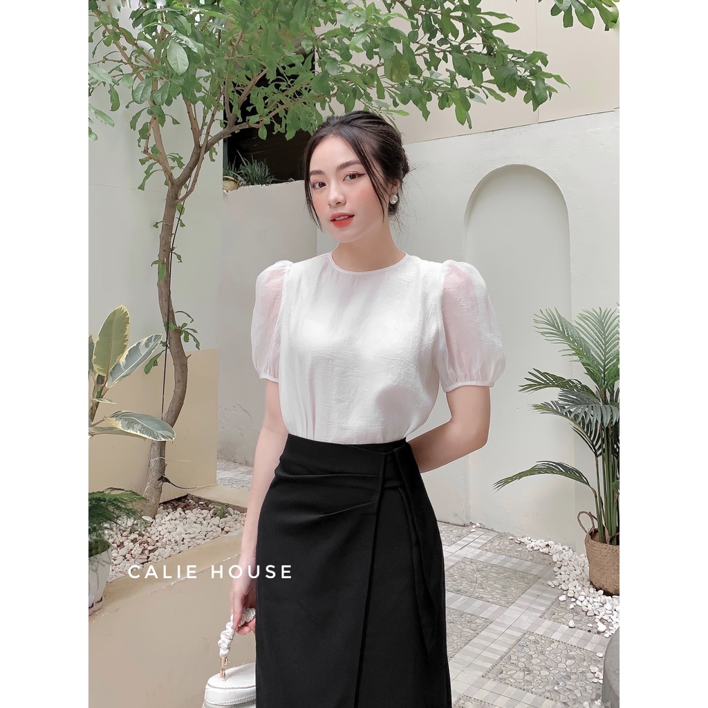 Chân váy dáng dài nữ dáng A vạt lệch 3 ly thanh lịch thời trang công sở Calie House CV8M | BigBuy360 - bigbuy360.vn