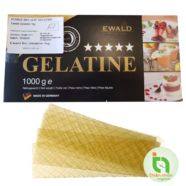 Gelatin hữu cơ dạng lá EWALD - Organic Gelatine Leaf