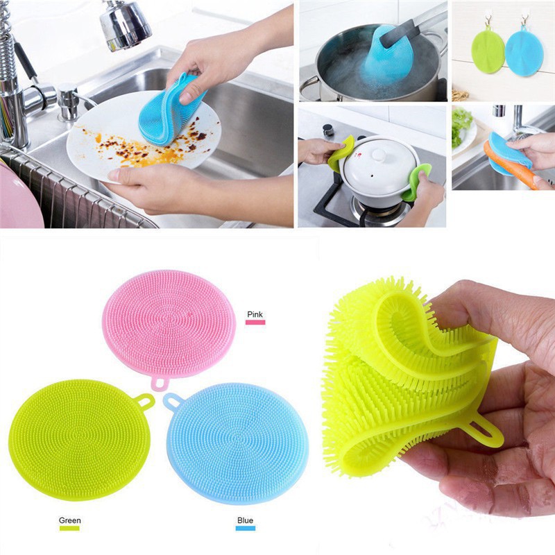 Miếng rửa chén bằng silicone tiện dụng cho nhà bếp