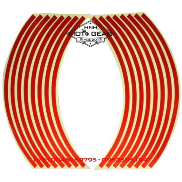 Tem Phản Quang 3M Dán Vành Cho Xe Máy