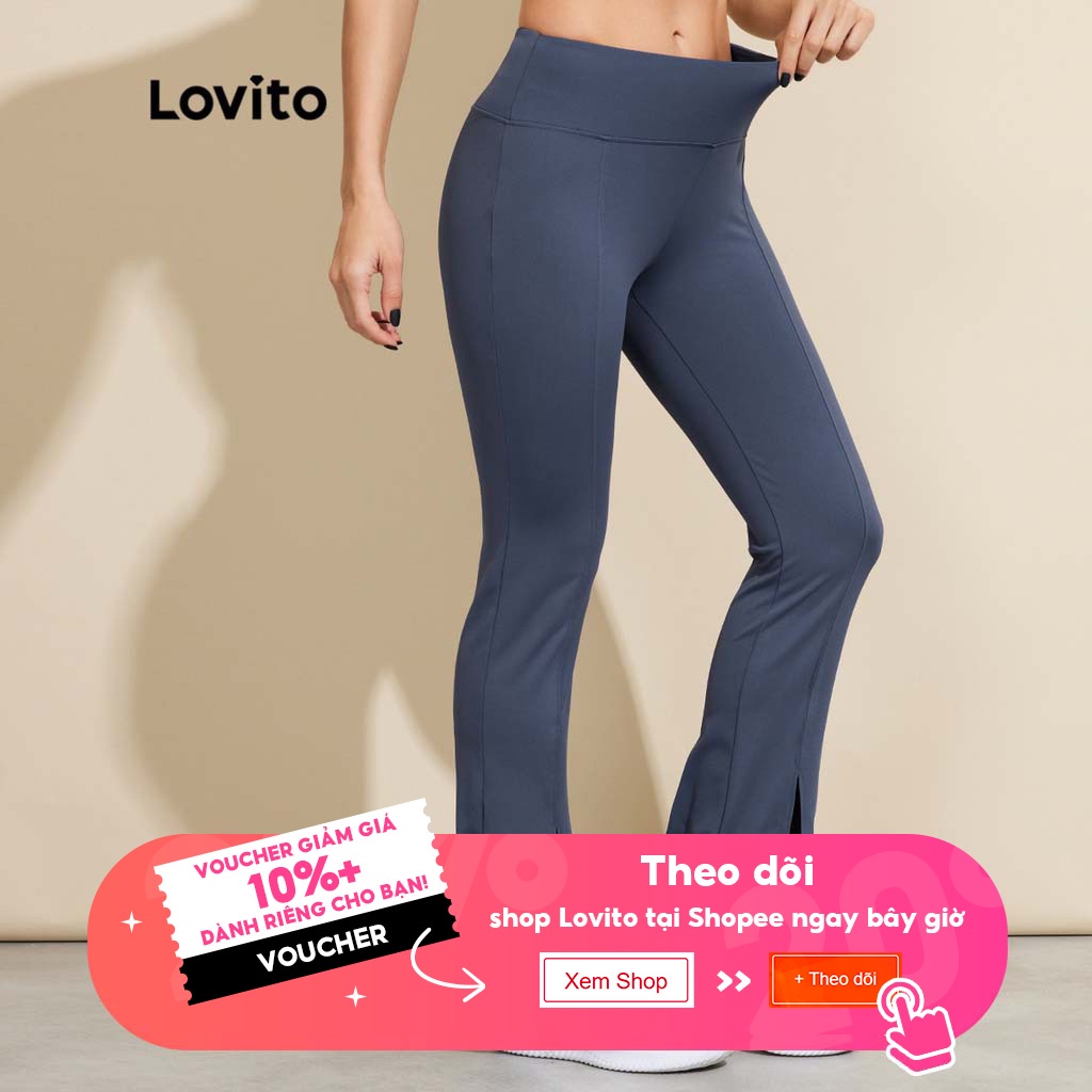 Quần Legging Lovito Có Túi Màu Tie Dye Phong Cách Thể Thao L05215 (Màu Xanh Lá)