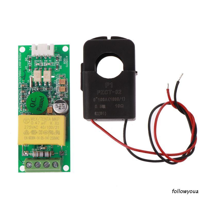 Mô đun đa năng PZEM-004T 80-260V 100A + biến áp dòng điện tách lõi