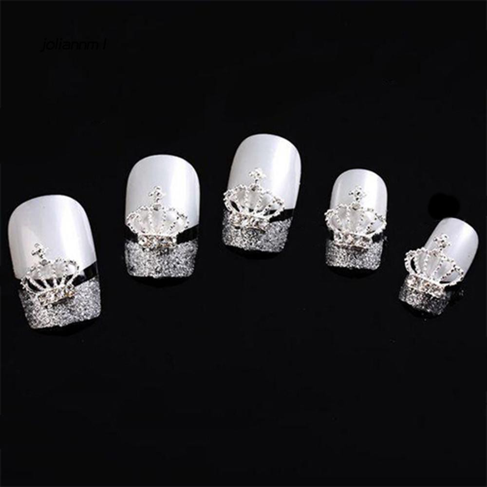 Bộ 10 vương miện lấp lánh đá pha lê đính móng tay trang trí