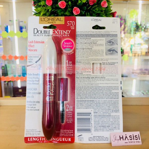 MASCARA 2 ĐẦU L'OREAL PARIS DOUBLE EXTEND BEAUTY TUBES