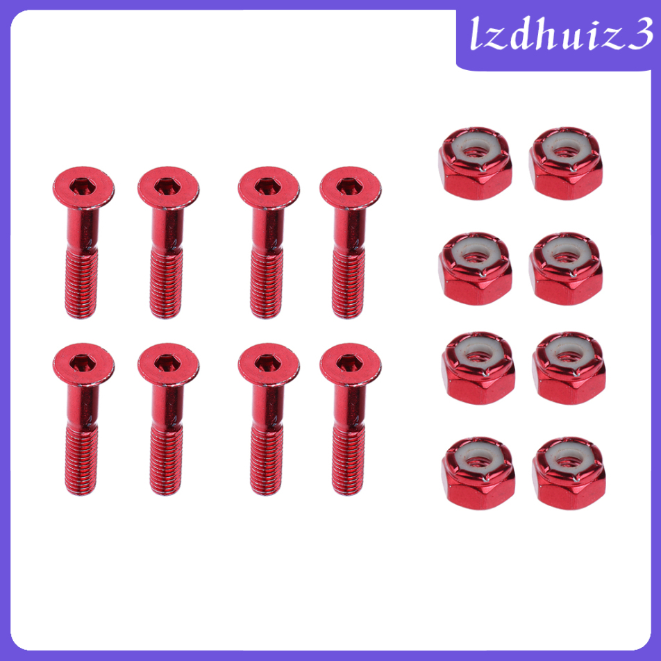 Gemgem Loey 8pcs Replacement Skateboard Truck Hardware Screws Bolts