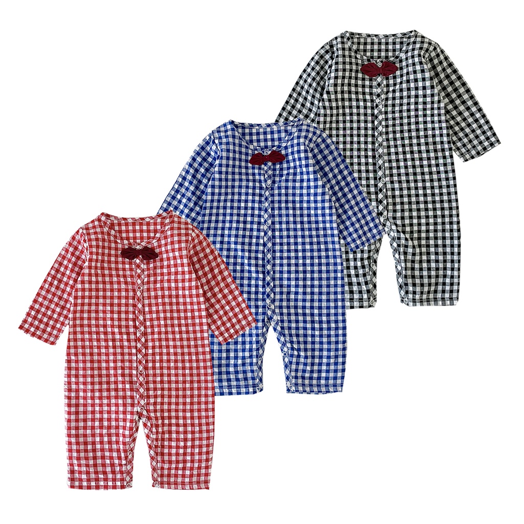 Áo liền quần Sanlutoz họa tiết kẻ sọc thời trang mùa thu cho bé