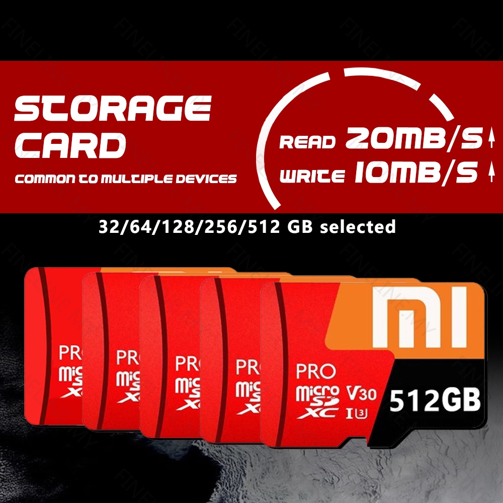 10 Thẻ Sdxc Tốc độ Thẻ SD XIAOMI Cao 3.0 Bộ nhớ Micro 64GB - Thẻ nhớ Flash 512GB Bộ nhớ flash