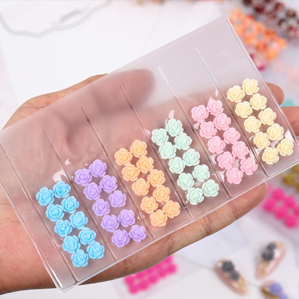 Phụ Kiện Trang Trí Móng Tay Hình Hoa Hồng 3D Nhiều Màu Sắc