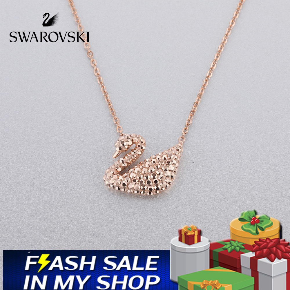 FLASH SALE 100% Swarovski Dây Chuyền Nữ ICONIC SWAN Thiên nga cổ điển FASHION Necklace trang sức đeo Trang sức