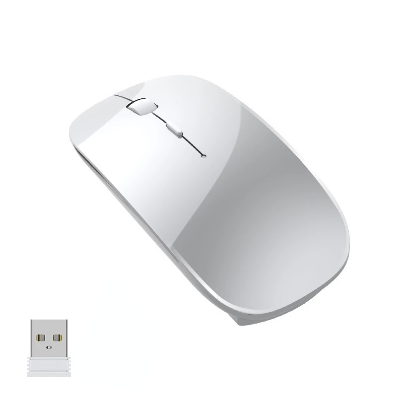1 Chuột không dây Sạc USB 2.4G Không Ồn Cho Laptop / PC / Điện Thoại Thông Minh